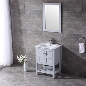 V-NONH 36'' Modern Single Bathroom Vanity Set with Integrated Ceramic Basin Solid Wood+Plywood Eco-Friendly Hotel Apartment Use - Product Image 3