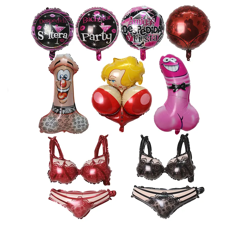 Cheap Inflatable Same Penis Aluminum Balloon Bachelorette Party Decoration Sex Balloon Doll Sex Night Party Balloon