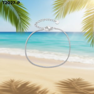 Amy Amy Fashion <b>Anklet</b> Stainless Steel <b>Silver</b> Plated Classic Women's Gift Jewelry T2027 - Product Image 2