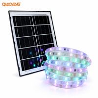 Kit Solaire RVB Adressable 12V 5050RGB 300 LED/m 5W/Set IP65 Certifié CE RoHS 10m par Set Télécommande Dimmable Jardin Extérieur