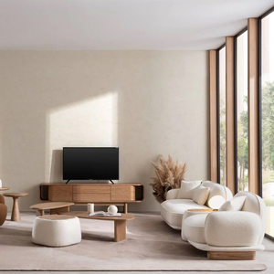 Ensemble modulaire de canapés sectionnels au design moderne et luxueux, en tissu polaire avec pieds en bois, pour salon, centre commercial, hôtel ou école - Product Image 3