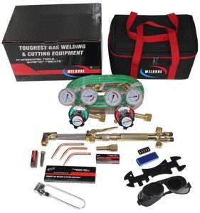 Équipement de soudage et de découpe au gaz AA-1940 JZWELD/WELDONE, outils en laiton robustes de qualité professionnelle, torche de découpe JCT-14B, JGR-52 - Product Image 1