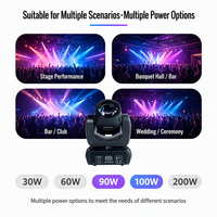 Projecteur de scène professionnel 100W à tête mobile avec contrôle sonore et rotation pour discothèques, salles de réception et événements
