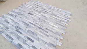 Panneau mural en pierre de culture de style design moderne gris nuage <span class=keywords><strong>ardoise</strong></span> de pavage extérieure ultra-mince revêtement extérieur en gros fendu - Product Image 6