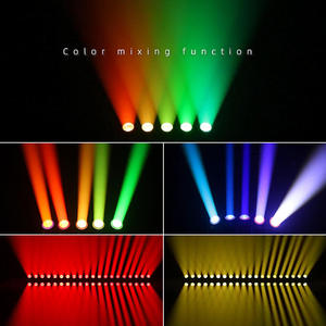 Lumière de tête mobile RGB linéaire avec zoom électronique 3.5 ° -45 ° Projecteur de scène à 5 têtes pour effets de faisceau et de lavage flexibles - Product Image 2
