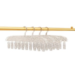 Multi Clip Drying Rack Transparent Gray Plastic Sock Underwear Hat Clips For Household Baby Children Clothes Drying - Product Image 3