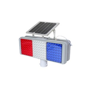 HK-JB203A Solar Flashing Warning Light LED High Brightness Pole Mount IP65 Aluminum Frame Traffic Safety - Product Image 5