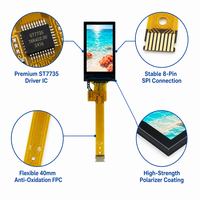 Vente en gros d'écran couleur TFT de 1,06 pouces, 96x160 pixels, panneau LCD avec bande verticale RVB, service OEM