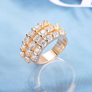Anillo de Lujo RAKOL RP170 con Circonita para Mujer, Anillos de Oro Blanco con Cristal - Product Image 4