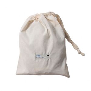 Wholesale Promotional Eco Friendly Organic Cotton Pouch Small Canvas <b>Drawstring</b> <b>Bag</b> With Custom Logo Printed - Product Image 1