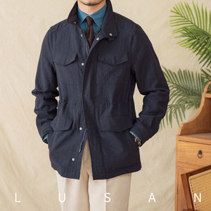 <span class=keywords><strong>Giacca</strong></span> M65 Sottile Senza Fodera con Colletto Rialzato per <span class=keywords><strong>Uomo</strong></span>, in Misto <span class=keywords><strong>Lino</strong></span> Traspirante, Monopetto, Stile Gentleman, ODM Estivo - Product Image 3