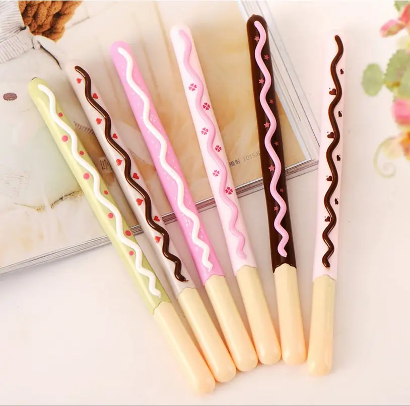 New Sweet Bow Biscuit design Gel Pen 0.38mm Black Fashion Style pen zakka Stationery office material School supplies