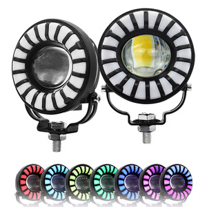 ไฟสปอร์ตไลท์มอเตอร์ไซค์ LED รุ่น RGB Sunflower 12-80V DC พร้อมรีโมทคอนโทรล สำหรับใช้งานออฟโรด - Product Image 1