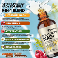 Gouttes liquides de 1200mg NAD + pour femmes et hommes avec resvératrol, extrait de poivre noir soutient la santé mitochondriale cérébrale et cellulaire