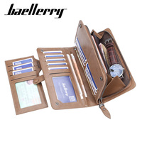 Baellerry dompet Vintage pria, dompet gaya Vintage Slot Multi kartu multifungsi