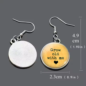 ต่างหูตะขอเกี่ยวหูคำรักย้อนยุคเรืองแสงมีลาย 'จูบสำหรับผู้หญิง' ฉันรักคุณดวงจันทร์ด้านหลัง 'สำหรับแฟนสาวภรรยาของขวัญปล่อยแฟชั่น - Product Image 5