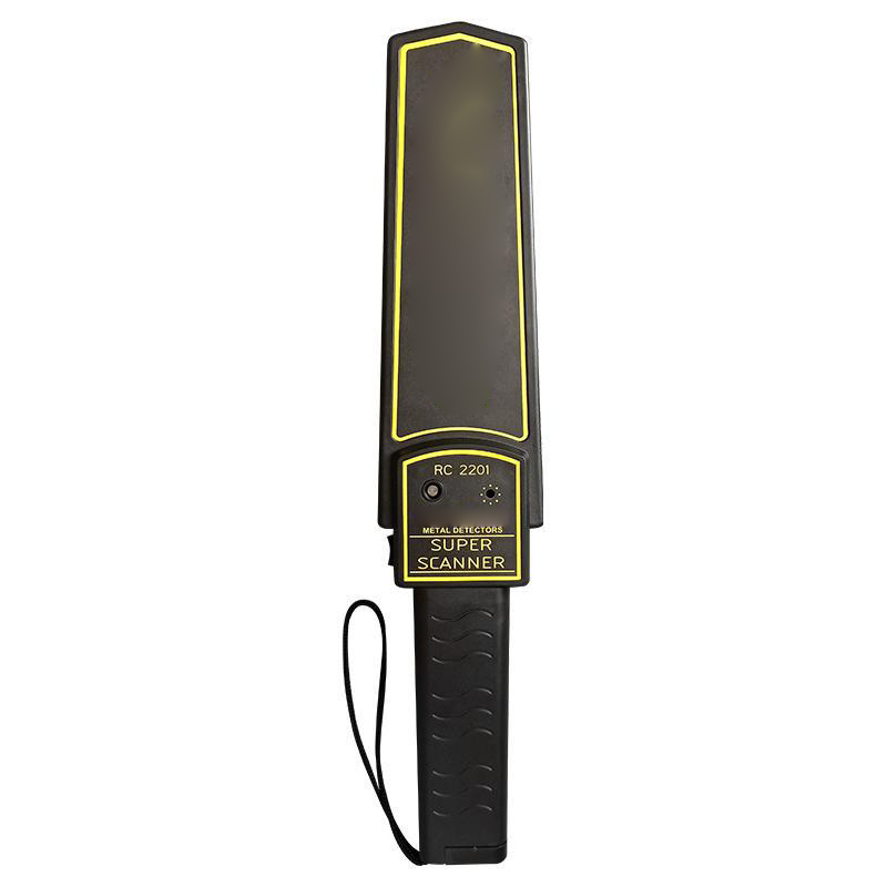 Escáner de seguridad de varita portátil con detector de metales portátil con escaneo de sensibilidad ajustable, funciona con batería, color negro