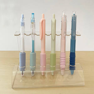 Toptan lüks 0.5MM geri çekilebilir jel mürekkep kalemler yüksek kalite özel Logo yumuşak kauçuk işareti jel kalemler - Product Image 1