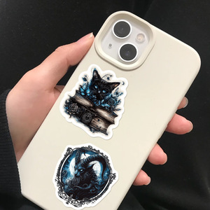 50 Pegatinas de Graffiti de Arte Gótico Oscuro de Dibujos Animados para Decoración de Botellas y Teléfonos, Pegatinas de Pintura de Fantasmas y Demonios - Product Image 6