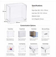 Boîte de rangement et de protection pour cartes à collectionner en acrylique transparent ETB 5mm 8mm avec couvercle magnétique