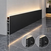 Plinthe LED avec éclairage intégré, moulure de carrelage en aluminium, plinthe lumineuse LED, moulure de sol LED