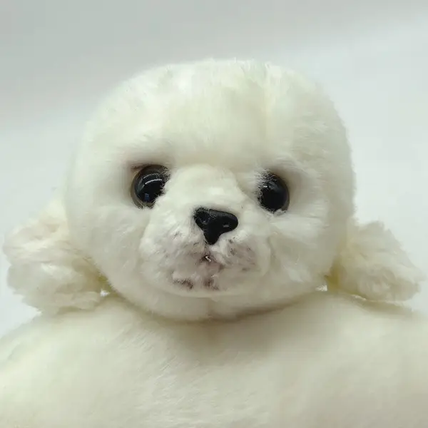 Custom stuffed sea animals realistic white seal plush toy