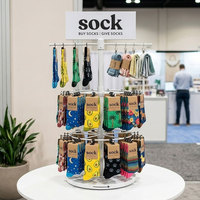 Exhibidor de Calcetines Personalizable de Metal, Acrílico y Madera para Supermercados, para una Mejor Exhibición de Calcetines, OEM