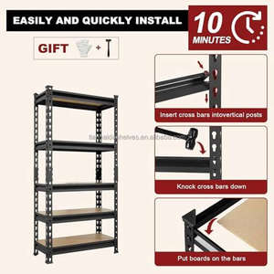 Estantería Metálica Ajustable de 5 Niveles para Garaje, 183*90*40cm, Organizador Multiusos para Sótano y Cuarto de Servicio - Product Image 5
