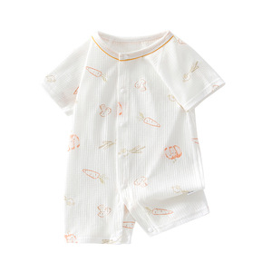 Combinaison d'été à manches courtes pour bébé, en coton fin, unisexe, respirante, pyjama pour nouveau-né, combinaison de ramper climatisée - Product Image 5
