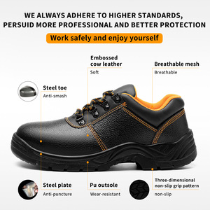 JIANKUN-Chaussures de sécurité S3 SR en acier, anti-écrasement, anti-crevaison, haute qualité, à la mode, bon marché, pour hommes, plaque d'acier pour l'hiver et l'automne - Product Image 2