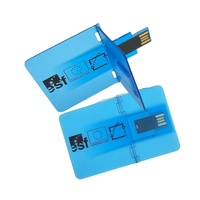 Nueva tarjeta plegable de plástico, unidad Flash USB transparente 2,0, 8GB, 16GB, 32GB, 64GB, 128GB, Memoria USB, disco de memoria, unidad Flash