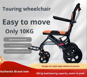 Nouveau produit fauteuil roulant de voyage manuel ultra-léger pliant de haute qualité pour les personnes handicapées et les personnes âgées pouvant transporter dans l'avion - Product Image 6