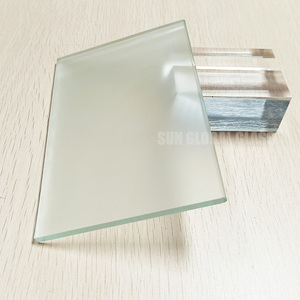 Tempered frosted glass pane cost per square foot factory tempered decorative recorded al acid beveled edges aren - Product Image 4
