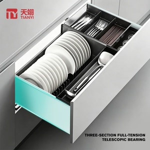 TIANYI Bottom Mount Full Extension <b>Drawer</b> <b>Slide</b> Soft Close Concealed Undermount <b>Slide</b> for Kitchen Cabinet Wardrobe <b>Drawer</b> - Product Image 4