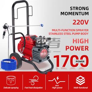 Machine de pulvérisation murale intérieure et extérieure: <span class=keywords><strong>Pistolet</strong></span> à <span class=keywords><strong>peinture</strong></span> au latex sans air haute pression électrique entièrement automatique - Product Image 2