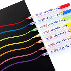 High Quality Custom Logo 24-Color Nylon <strong>Nib</strong> Marker Set Water-Based Permanent Ink Acrylic Pens for Glass &amp; Porcelain - Product Image 3
