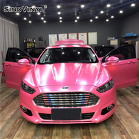Film de protection de voiture de qualité supérieure, couleur rose mat, électro métallique, autocollant de voiture en vinyle, fournisseur en gros de film de protection de voiture