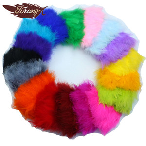 Fukang Bianco Guarnizione Della Piuma Marabù Della Piuma Taglio Turchia Piuma Taglio Borsa e Panno di Decorazione - Product Image 6