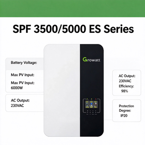 Convertisseur solaire <span class=keywords><strong>Growatt</strong></span> <span class=keywords><strong>SPF</strong></span> 3500 ES Lite 3,5 kW compatible avec les batteries au lithium et au plomb-acide 48 V - Product Image 4