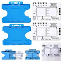 Regla de interpretación de ECG portátil Titan, tarjeta de herramienta de medición de EKG médica, estuche protector de plástico azul, ligero, para formas de onda