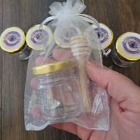 Wholesale 1.5oz Clear Mini Glass Jars Screw Cap Baby Food Candy Spices Herbs Jams Cake Snack Sugar Wedding Party Favors Decor