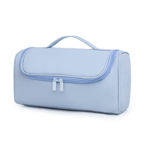 Bolsa de Maquillaje Impermeable, Resistente al Desgaste, de Cuero, con Cierre, Plegable, con Asa Suave, Diseño de Caramelo, Gran Capacidad, para Viajes al Aire Libre - Product Image 5