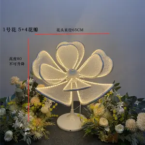 Factory direct supply of new wedding props luminous peony road guide lighting petals big flower road guide props