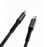 Cable USB 3.1 Gen2 Dual Tipo-C Económico, 5A 100W, Transferencia de Datos de 10Gbps, Pantalla 4K, E-Marker, Cable Trenzado de Nailon Ecológico