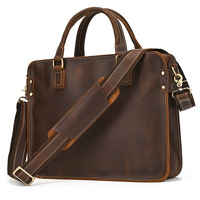 Porte-documents vintage pour hommes en cuir véritable sac d'ordinateur portable sac à main d'affaires sac à bandoulière pour ordinateur