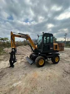 Sany SY55W Mini excavatrice 5.5 tonnes pelle à roues Certification CE Chine Stock vente noyau composant moteur unités utilisées bon marché - Product Image 3