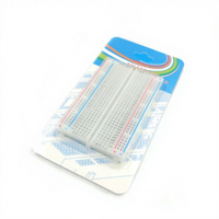 Mini-breadboards transparents blancs à 400 trous, connectables, sans soudure, pour test de circuits et expériences
