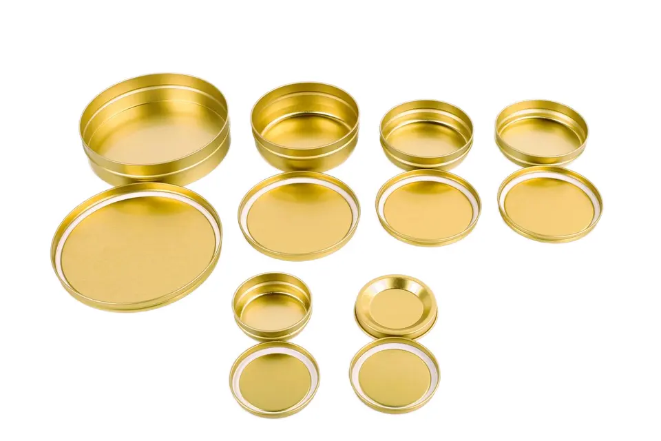 Lata de metal para caviar, caixa de metal de qualidade alimentar, 5g/10g/20g/30g/50g/100g/125g/200g/250g/500g, embalagem de presente direto da fábrica, lata para caviar, comida especial