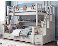 Ensemble de meubles de chambre à coucher modernes en bois pour auberge, lit superposé pour adolescents, tout-petits, enfants, filles, lit superposé pour enfants