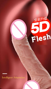 Telescopic Swing Liquid Silicone Dildo Real Flesh Touch Feeling 7 Frequency Wireless Remote Control Dildo <b>Vibrator</b> for Women - Product Image 4
